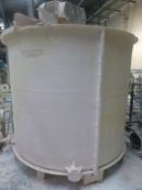 Image Plastics 2m dia x 1.8m high GRP mixing tank with motorised agitator