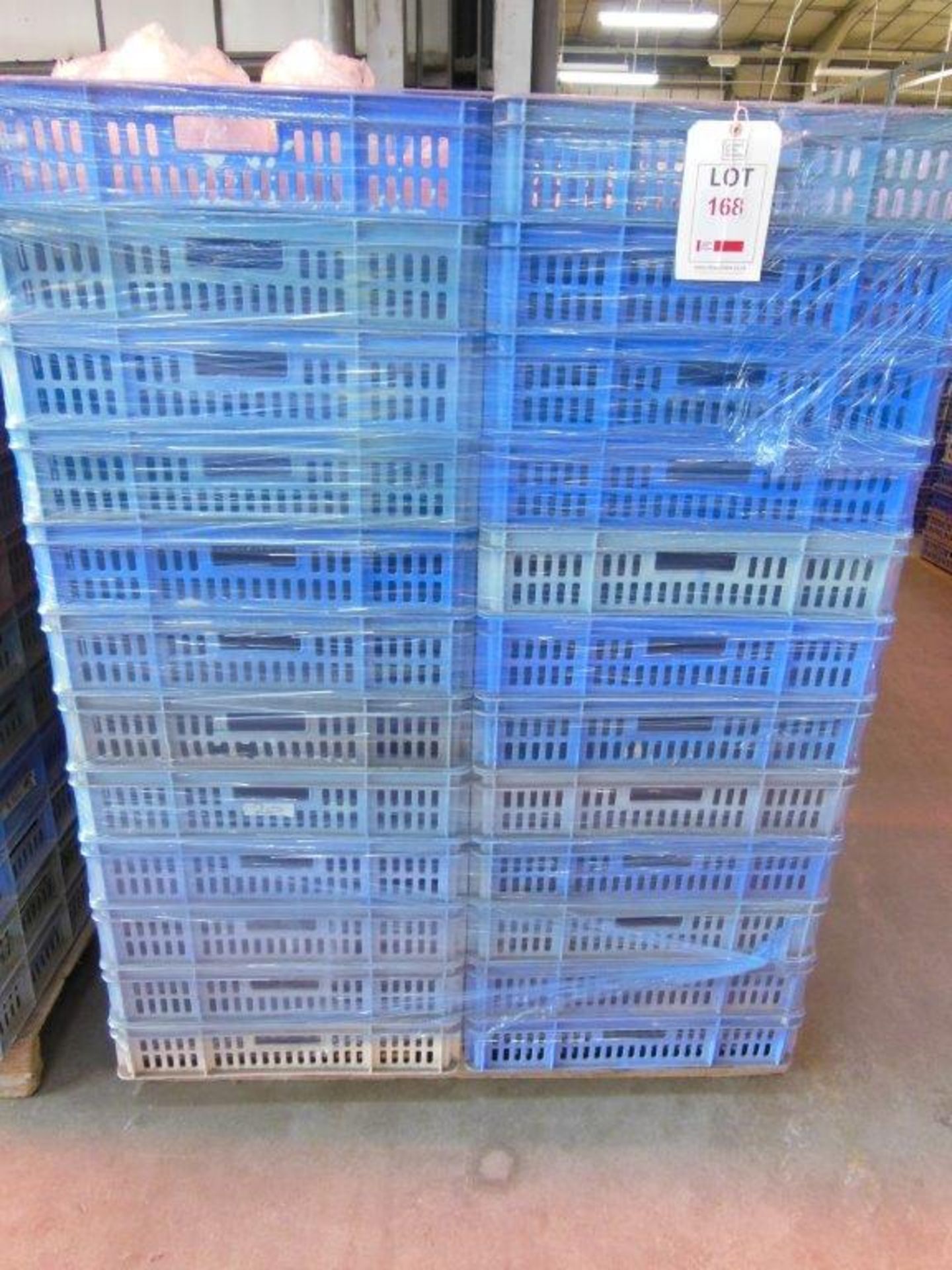 3 Pallets of plastic ware baskets, 455 x 585 x 130mm (48 per pallet)