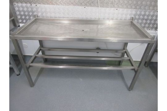 5 ft. stainless steel washing tray/ table