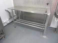 5 ft. stainless steel table with can opener