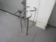 2 stainless steel waste stands