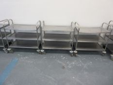 3 stainless steel trolleys