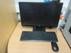 Lenovo desktop computer with flat screen monitor, keyboard, mouse and 7th Generation i5 processor