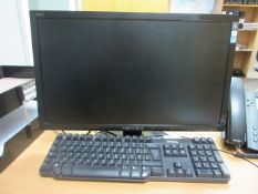 Dell Optiplex 3020 desktop computer with flat screen monitor, keyboard, mouse and i3 processor