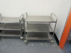 Stainless steel trolley - large
