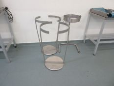 3 stainless steel waste stands