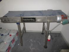 Butcher Boy powered conveyor, 4 ft. x 1 ft. 3"
