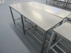 6 ft. stainless steel table