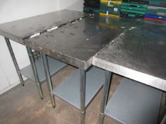 4 ft. 6" stainless steel table