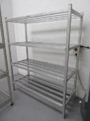 Unitech 5 ft. stainless steel 4-tier rack