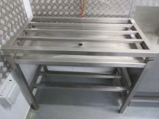4 ft. stainless steel washing tray/ table