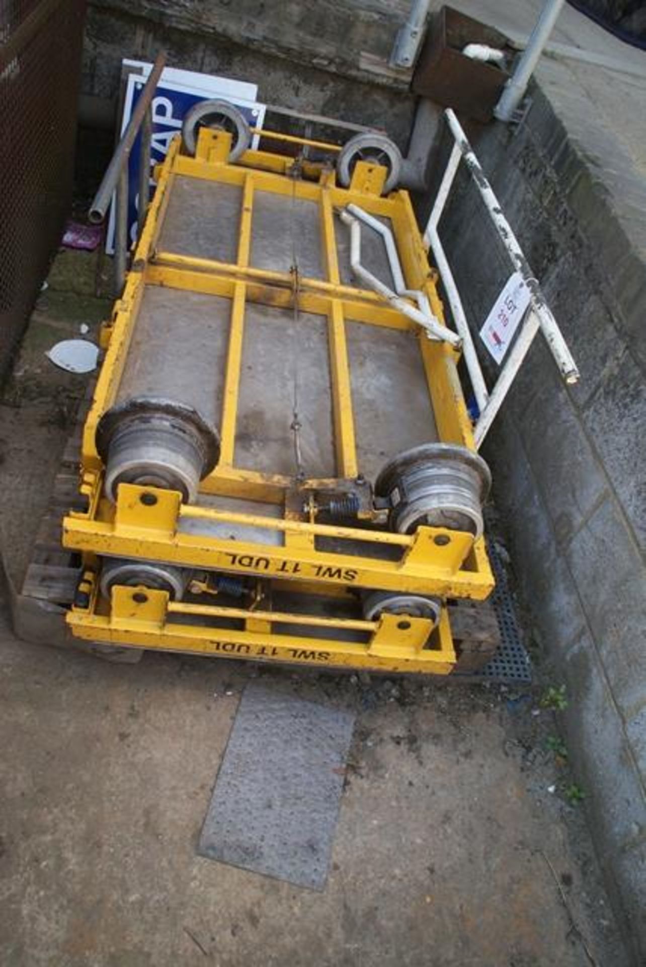 Two Permaquip rail/link trollies SWL 1 tonne