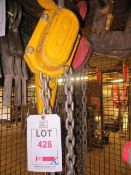 Two chain hoist lifting blocks. LOLER certification: TBC