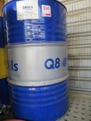 Unused Q8 T860 10W-40 208 litre oil drum