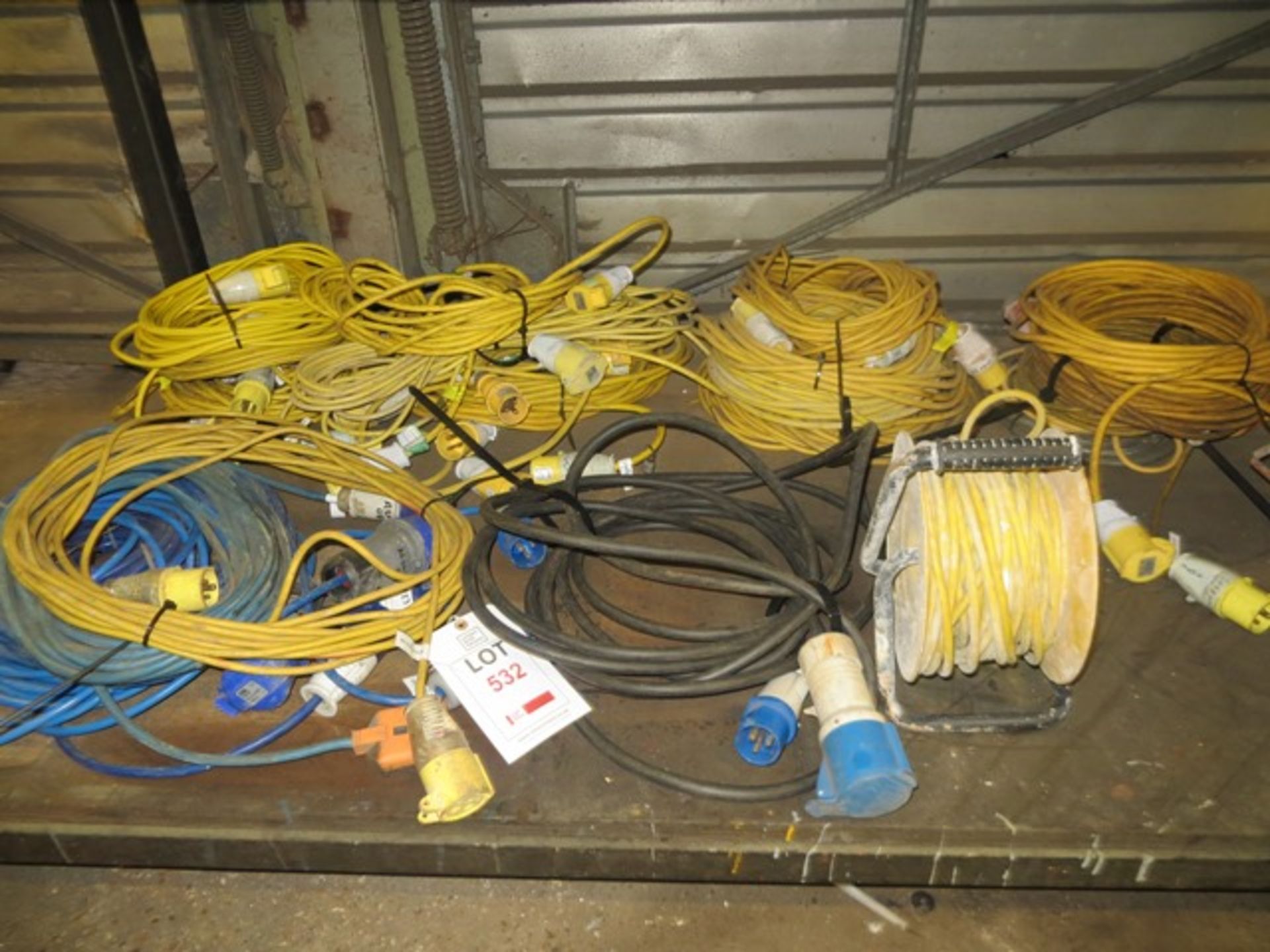 Quantity of various 110V extension cables as lotted
