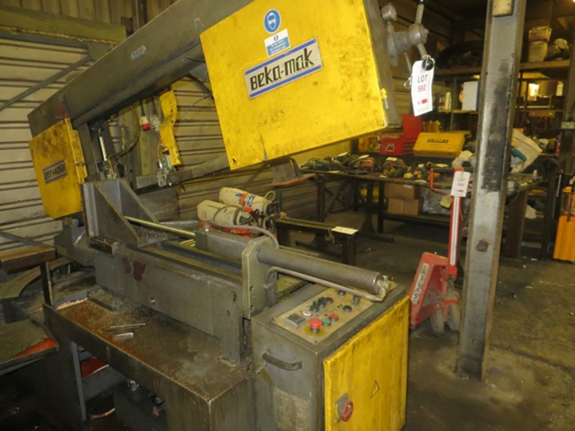 Addison Beka-Mak band/donkey saw model BMSY440DGH (2007) s/n 801054 c/w 13' roller entry table, exit