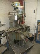 Bridgeport horizontal milling machine s/n J32728 with motorised table 1100mm c/w associated