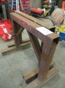 Two metal fabricated trestles W1100mm x Height 900mm