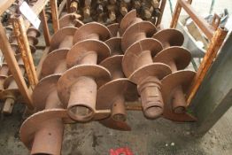 Three 350mm Hollowstem augers & two 400mm augers 70mm hex