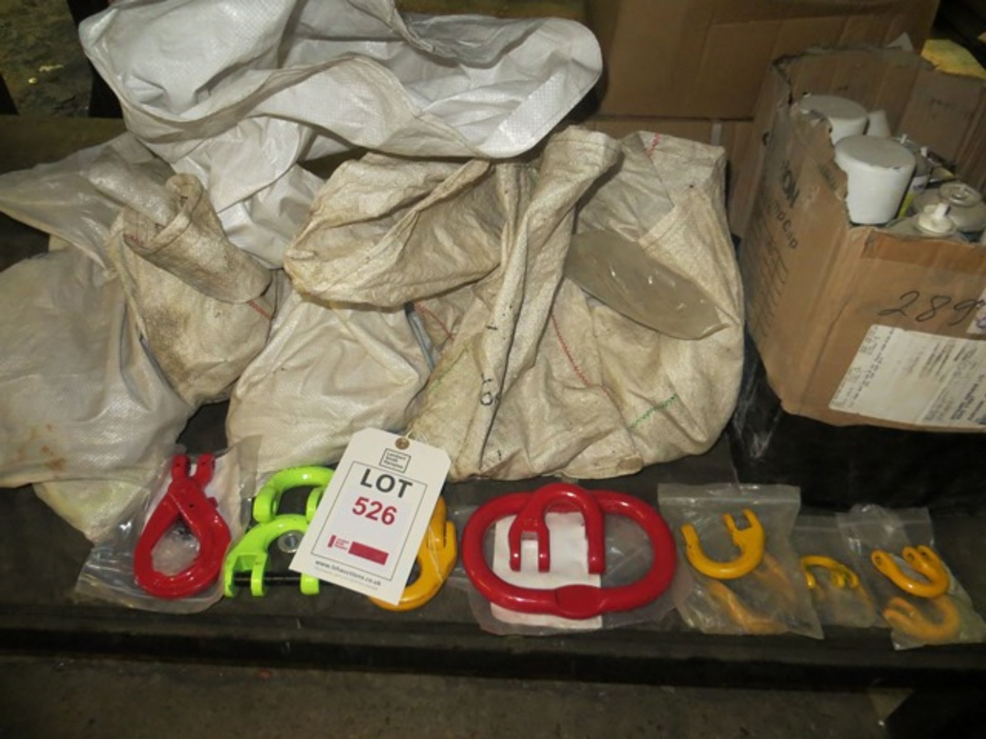 Quantity of unused lifting shakles & eyes. LOLER certification: TBC