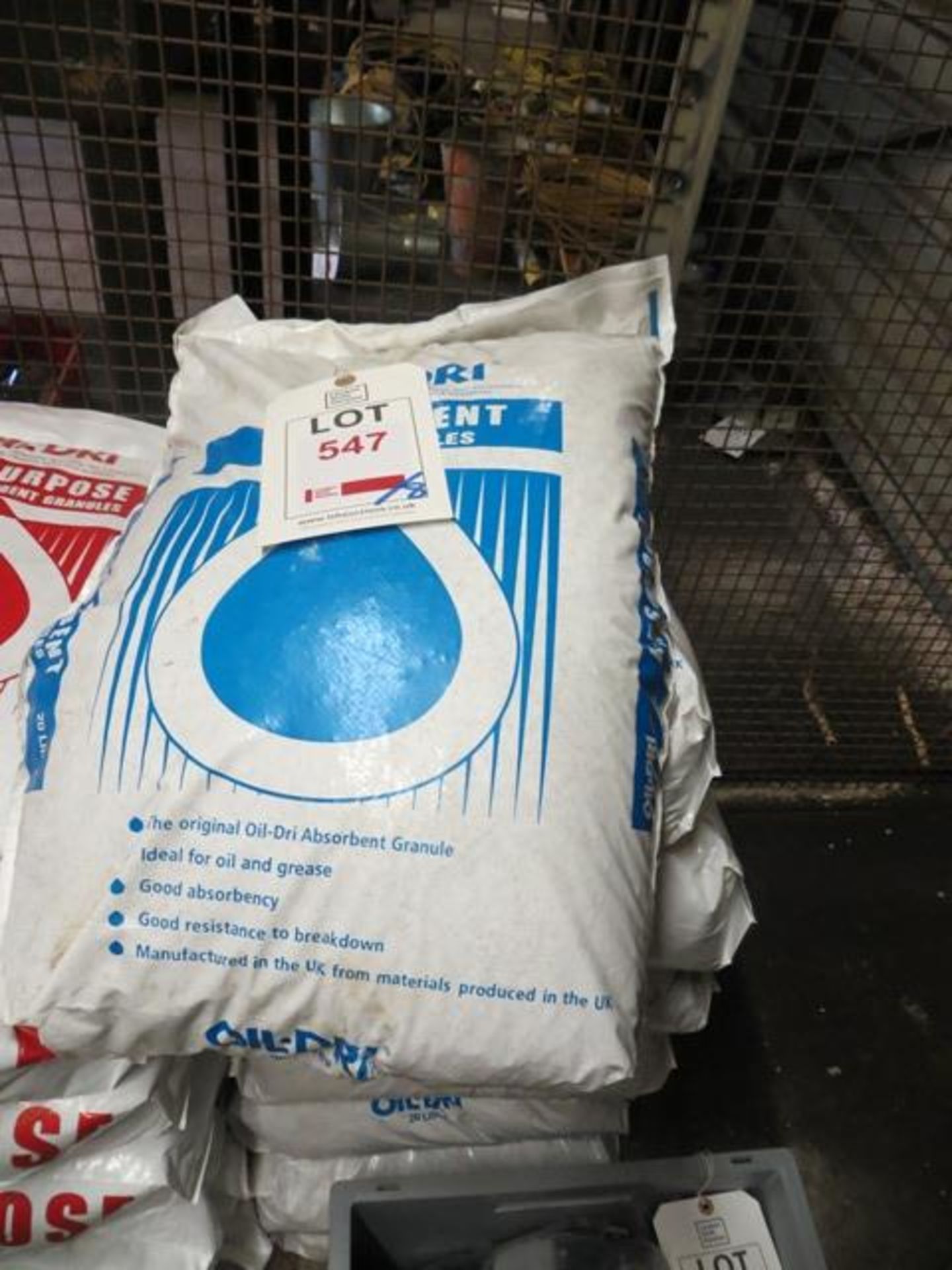 Eight bags of oil dri all purpose floor absorbent granules