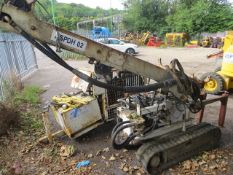 Track mounted drop hammer rig 1.3. tonne Local Number ASPDH02 c/w power pack (power pack is not