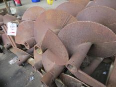Eight 600mm augers 70mm hex