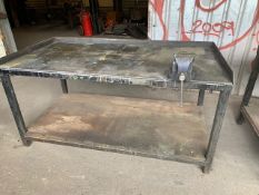 Three steel workbenches c/w 2 No 6 Irwin vices. *Collection last day of clearance