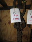 Two sets of 2 leg lifting chains c/w attachments as lotted (LOLER certified until 01/02/2020