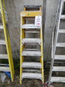 Two Sets of Fibreglass Swing Back Step Ladders 5 Rung & 6 Rung