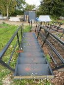 Two Sets of Steel Fabricated Access Steps for Double Stacked Container Access 13 Tread Length 4200mm