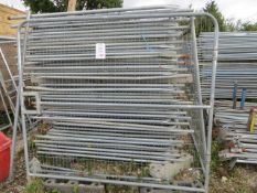 Approx 52 Heras Fencing Panels L 3400mm H 1900mm c/w Gate & 55 Footing Blocks