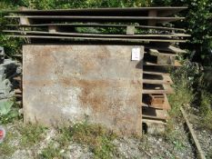 Sixteen Various Size & Thickness Steel Road Cover Plates as Lotted