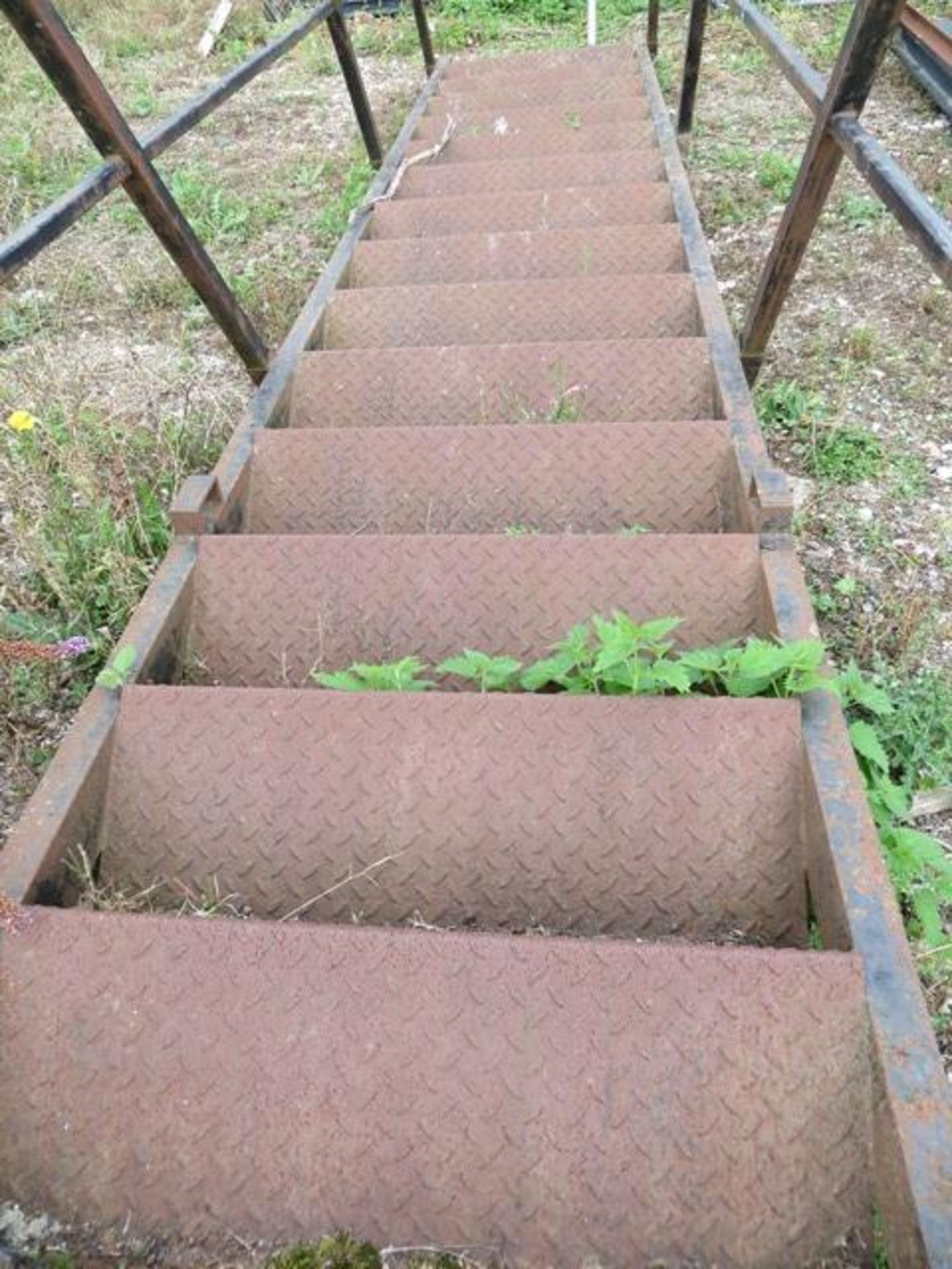 Set of Steel Fabricated Access Steps for Double Stacked Container Access 14 Tread Length 4800mm - Image 2 of 3