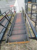 Set of Steel Fabricated Access Steps for Double Stacked Container Access 13 Tread Length 4200mm