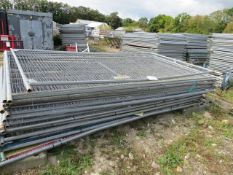 Approx 22 Heras Fencing Panels L 3400mm H 1900mm c/w 23 Footing Blocks