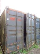 25' x 9' Steel Shipping Container Office c/w Office Furniture as lotted