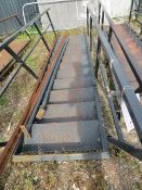 Set of Steel Fabricated Access Steps for Double Stacked Container Access 13 Tread Length 4200mm