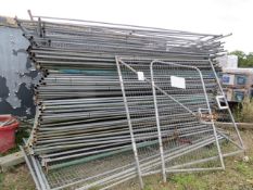 Approx 70 Heras Fencing Panels L 3400mm H 1900mm c/w Gate & 73 Footing Blocks