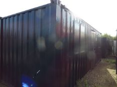 25' x 9' Steel Site Container Office & Contents as Lotted