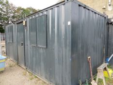 20' x 9' Steel Container Canteen *Note Collection Friday 11th October 2019