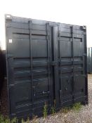 20' x 9' Steel Shipping Container c/w Various Office Furniture as Lotted
