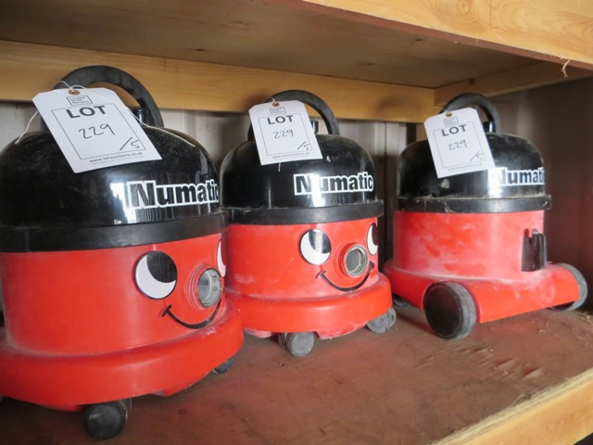 Five Numatic 110v Vacuum Cleaners - Image 2 of 2