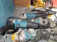 Four Makita 5" Disc Grinders 110v