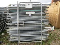 Approx 50 Heras Fencing Panels L 3400mm H 1900mm c/w Gate & 53 Footing Blocks