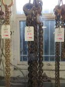 Two Sets of 2 Leg Heavy Duty Lifting Chains c/w Shortners NB: This item has no record of Thorough