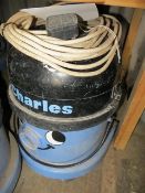 Two Charles Wet & Dry Industrial Vacuum Cleaners 110v (no hoses)