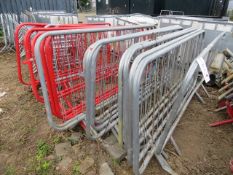 Approx 50 Metal Crowd Control Barrier Fencing Panels 2200mm 2100mm