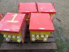 Four Electro-Wind Ltd 10KVa  110v Site Transformers model M100C input 230v 50Hz output 110v