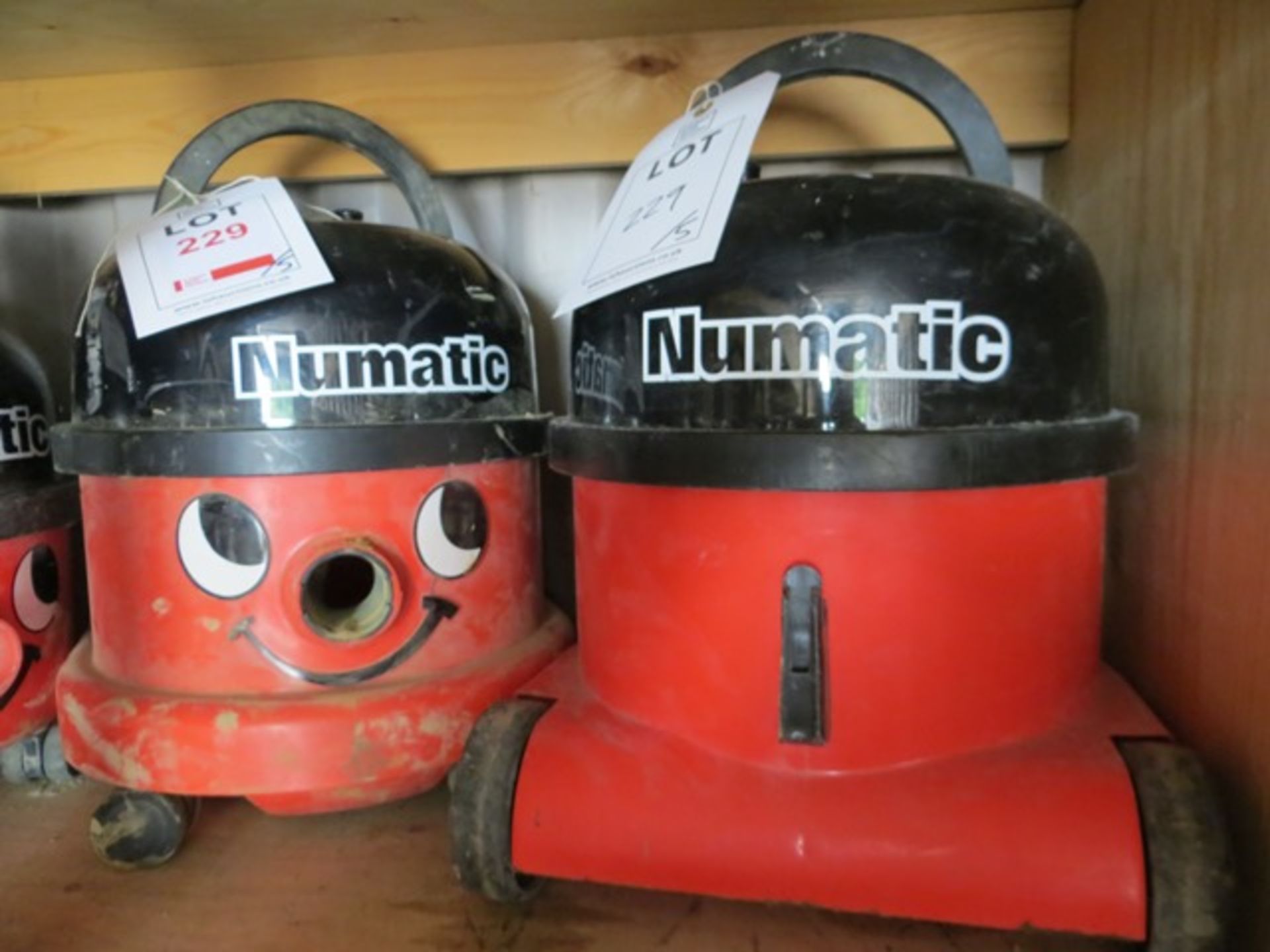 Five Numatic 110v Vacuum Cleaners
